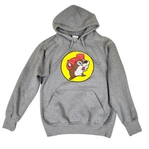 Buc-ee's Gray Hoodie With Buc-ee Logo Unisex Small